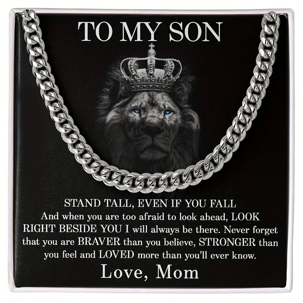 To My Son Cuban Link Chain