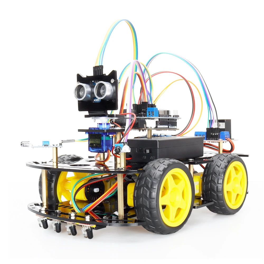 New Smart Robot Car Coding Kit for Arduino Programming Great Fun Education Learning Robotic Complete Automation Kit For Projects