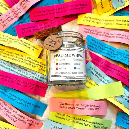 Handmade 90 Day Bible Verses Jar (Comes With Christian Gift Box)