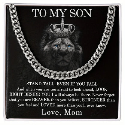 To My Son Cuban Link Chain