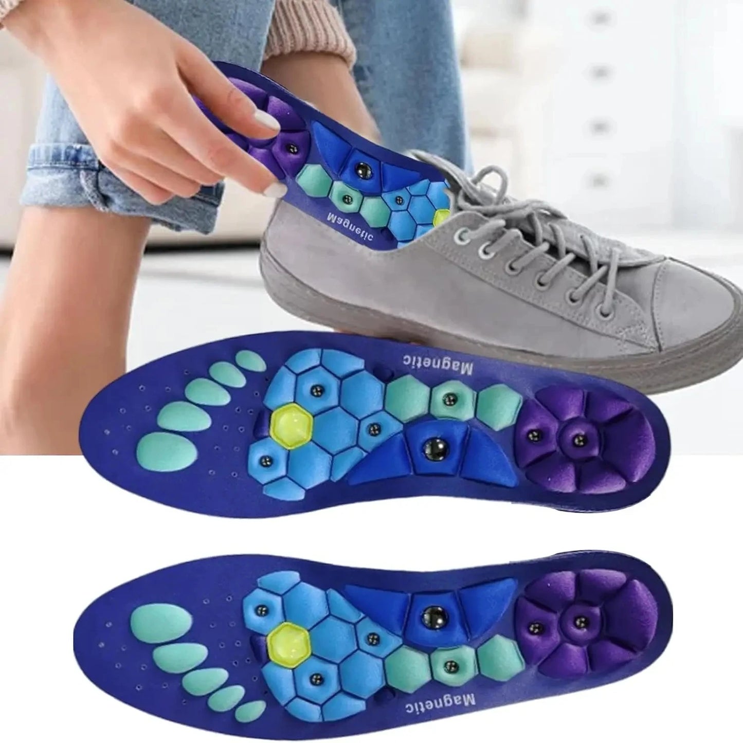 Akusoli Insoles - Magnetic Acupressure for Effective Pain Relief -Only $19.95!